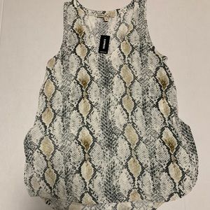NWT Express snakeskin print sleeveless top